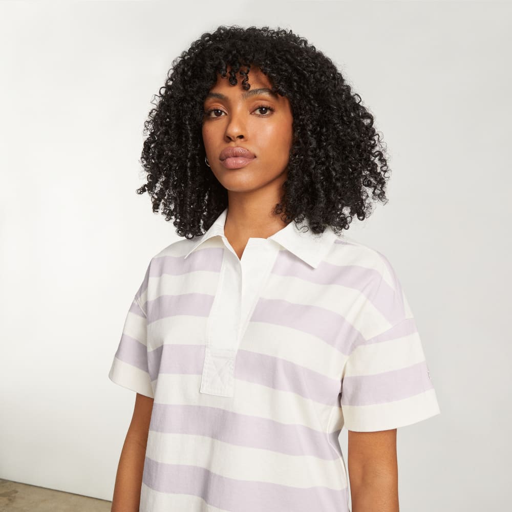 The Retro Jersey Polo | Pale Orchid / Canvas - Image 4