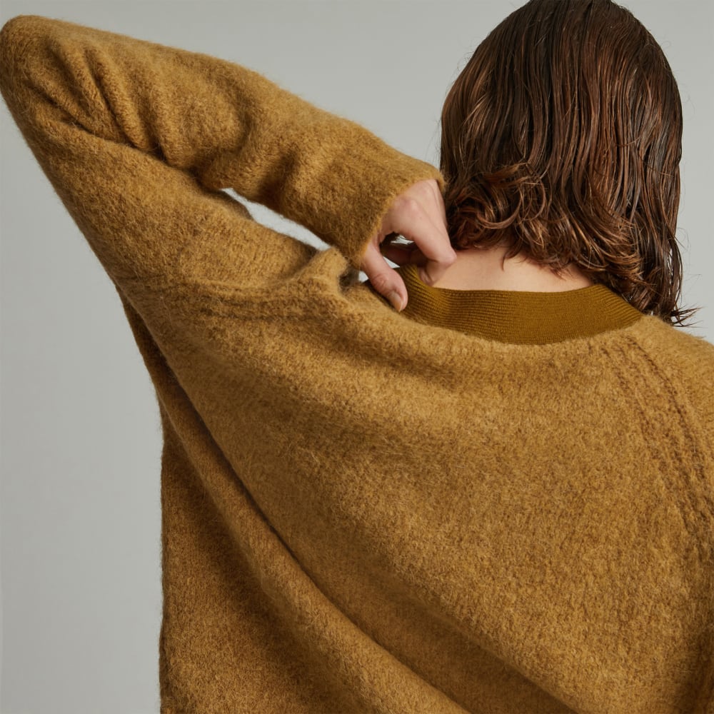 The SuperFuzz Alpaca Oversized Cardigan | Dijon - Image 5