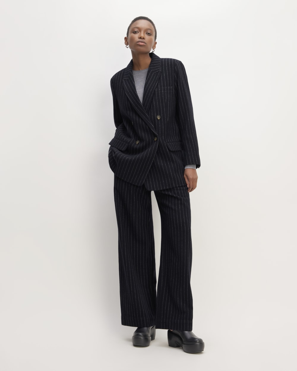 The ReWool? Double-Breasted Blazer | Navy / Bone