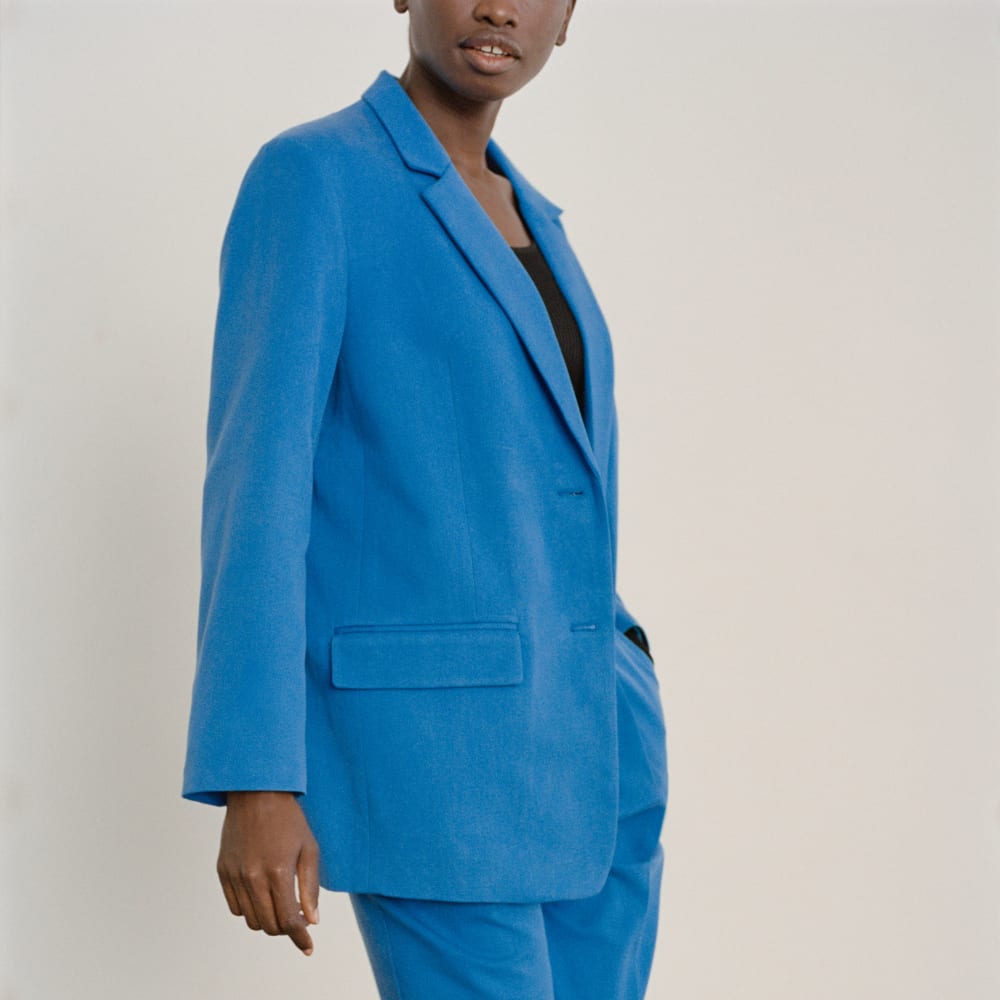 The Oversized Blazer in Buttersmooth | Brilliant Blue - Image 7