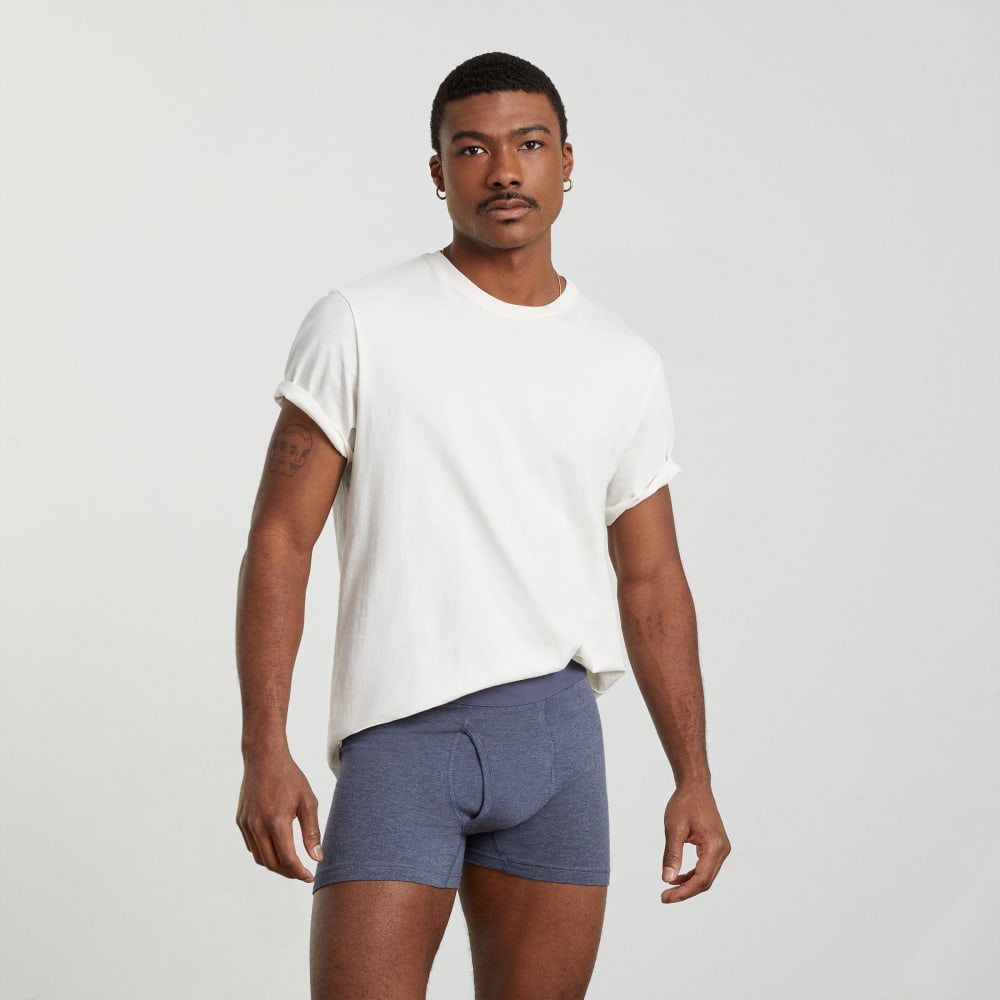 The Supima® Boxer Brief | Uniform | Heather Blue - Image 5