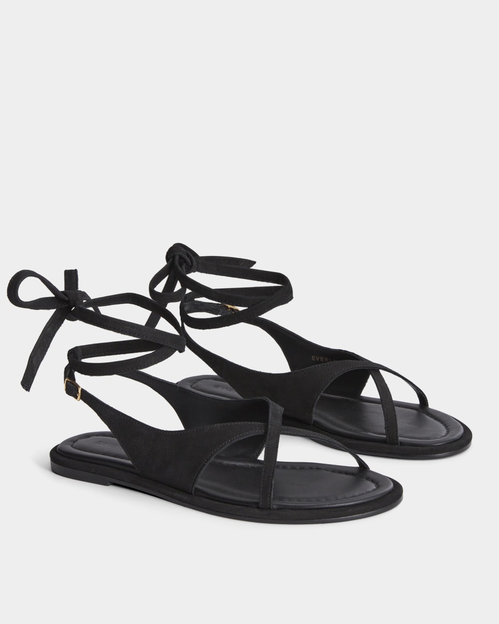 The Leather Crisscross Sandal | Black - Image 2