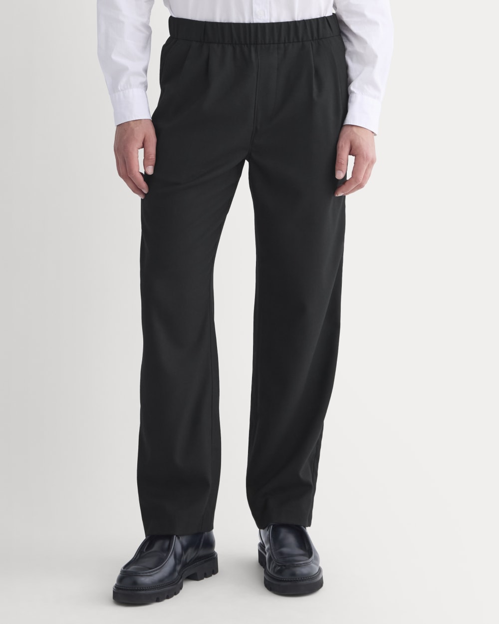 Pleated Trouser in Tailor Twill | Black - Image 3