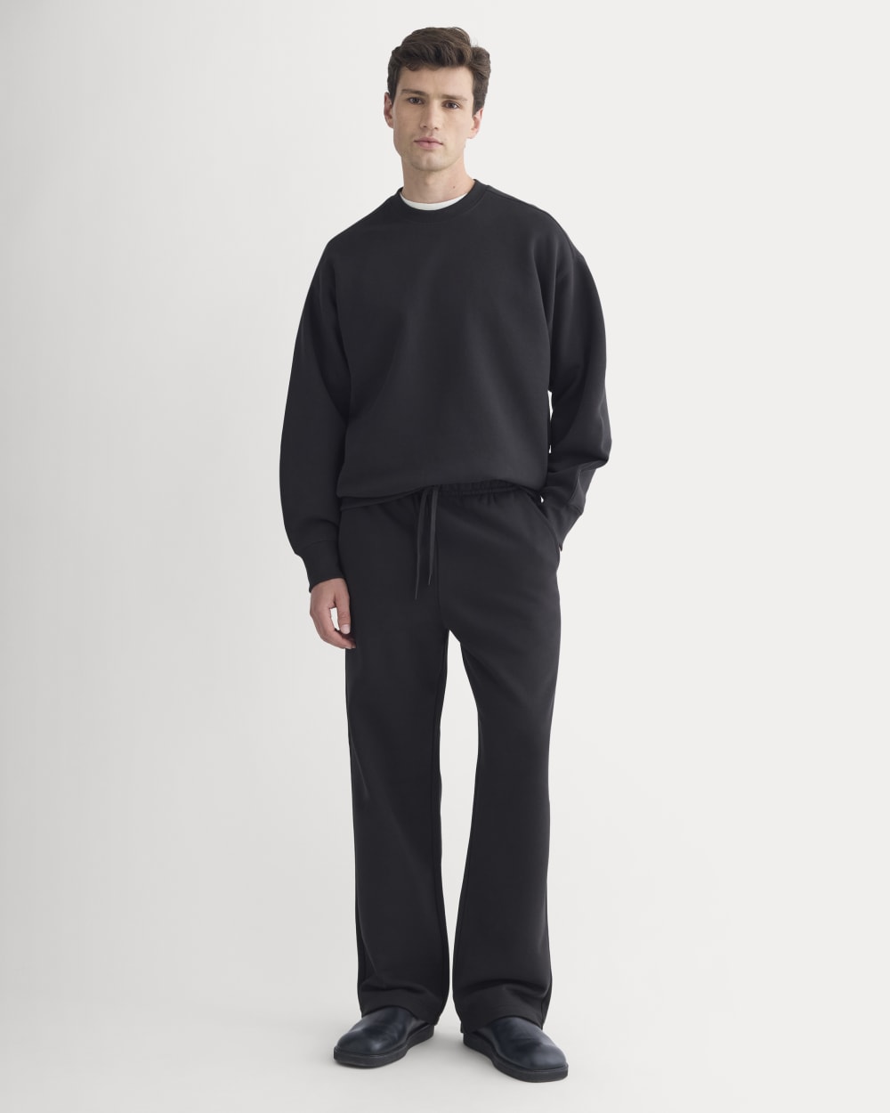 Luxe Fleece Crew Pullover | Black - Image 3