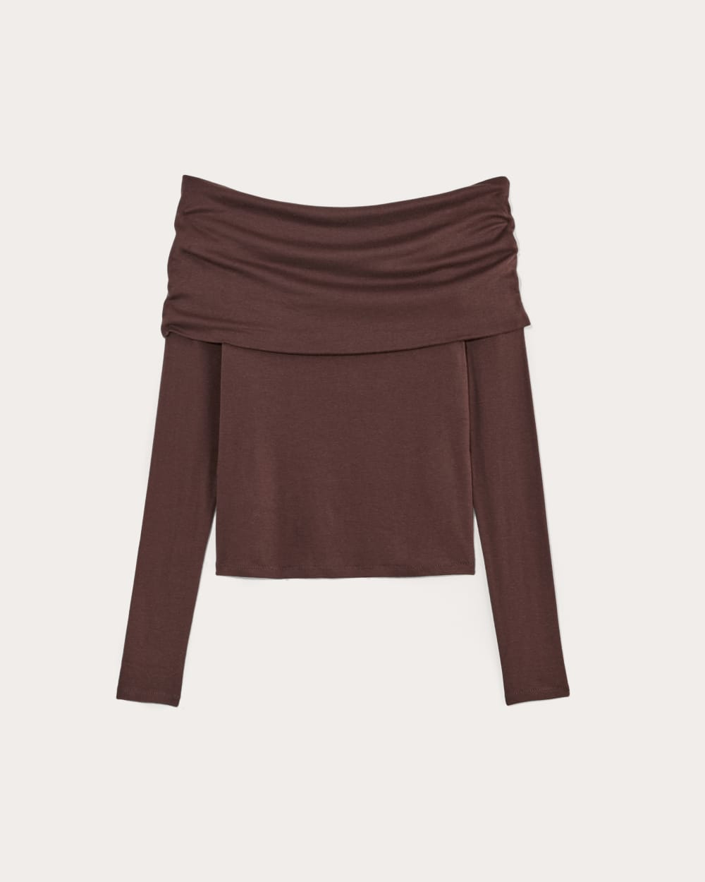The Off-the-Shoulder Top in Butterluxe | Dark Mahogany - Image 2