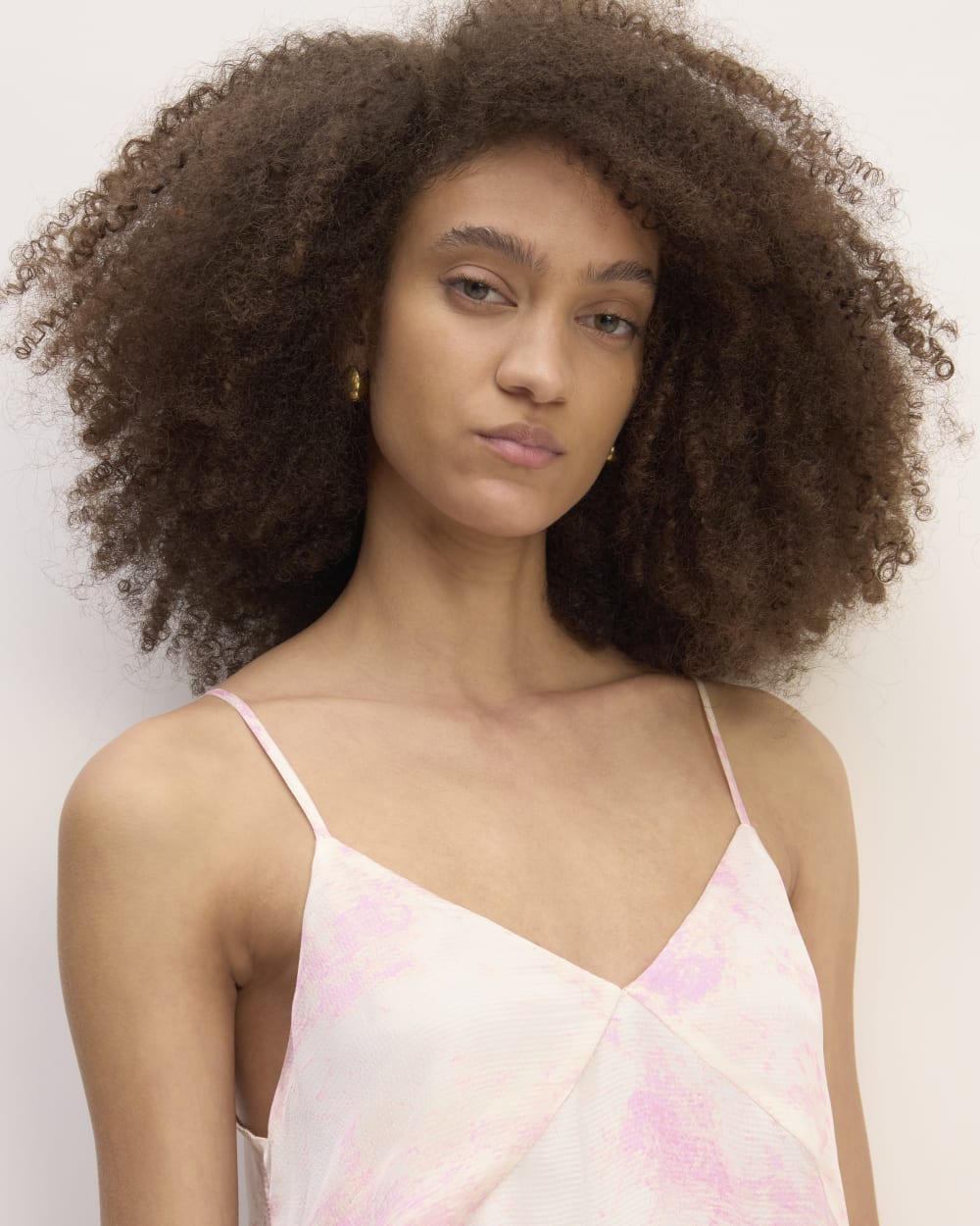 The Everlane x Marques' Almeida Satin Tie-Dye Dress | Pink Tie-Dye - Image 4