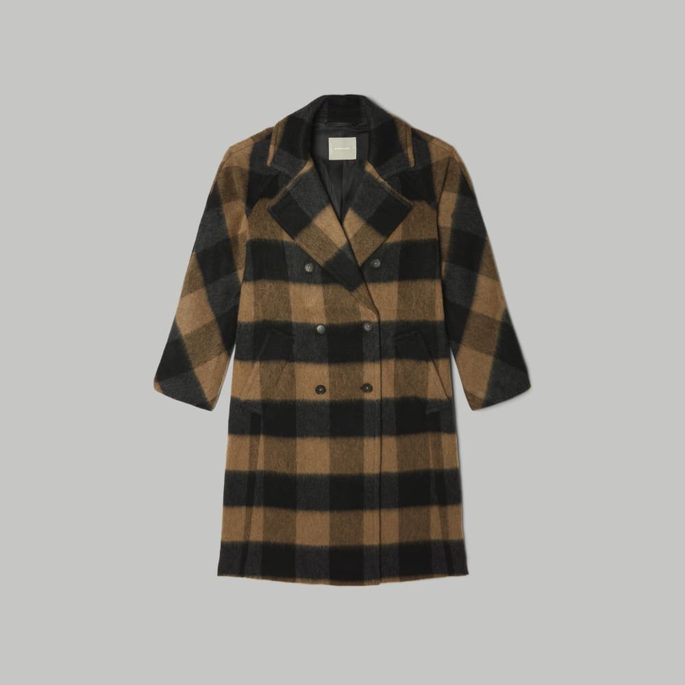 The Brushed Italian ReWool? Peacoat | Camel Buffalo Check - Image 2