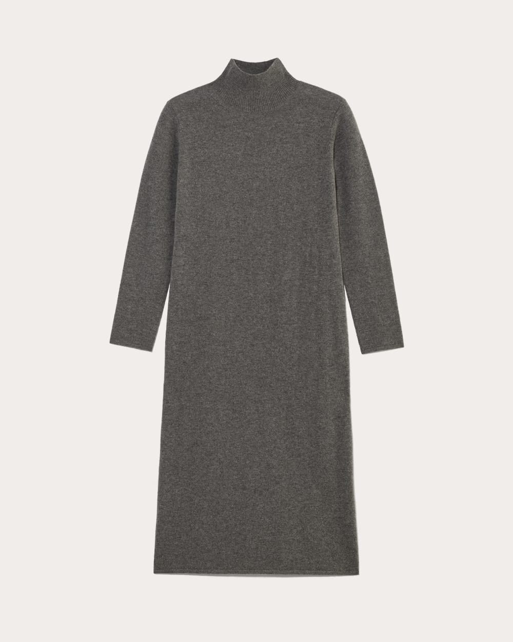 The Turtleneck Sweater Dress in Cashmere | Heather Charcoal - Image 2