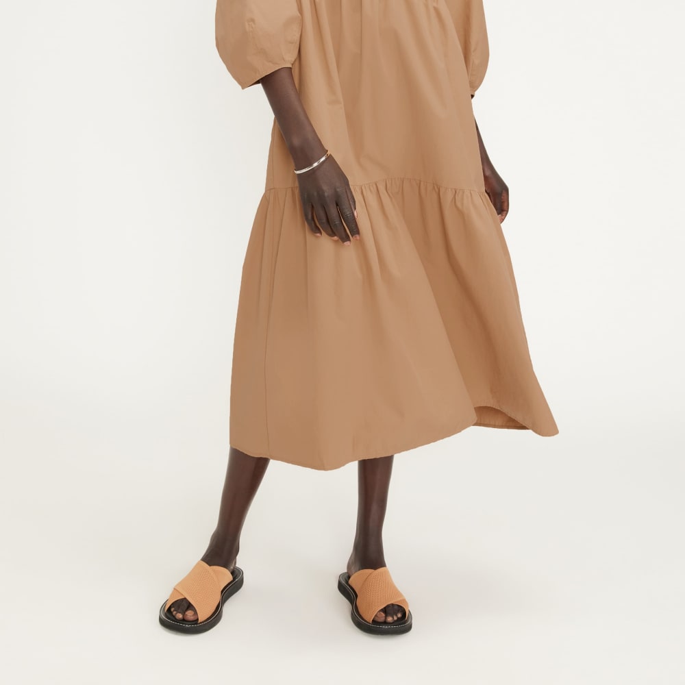 The Poplin Tiered Dress | Caramel - Image 6