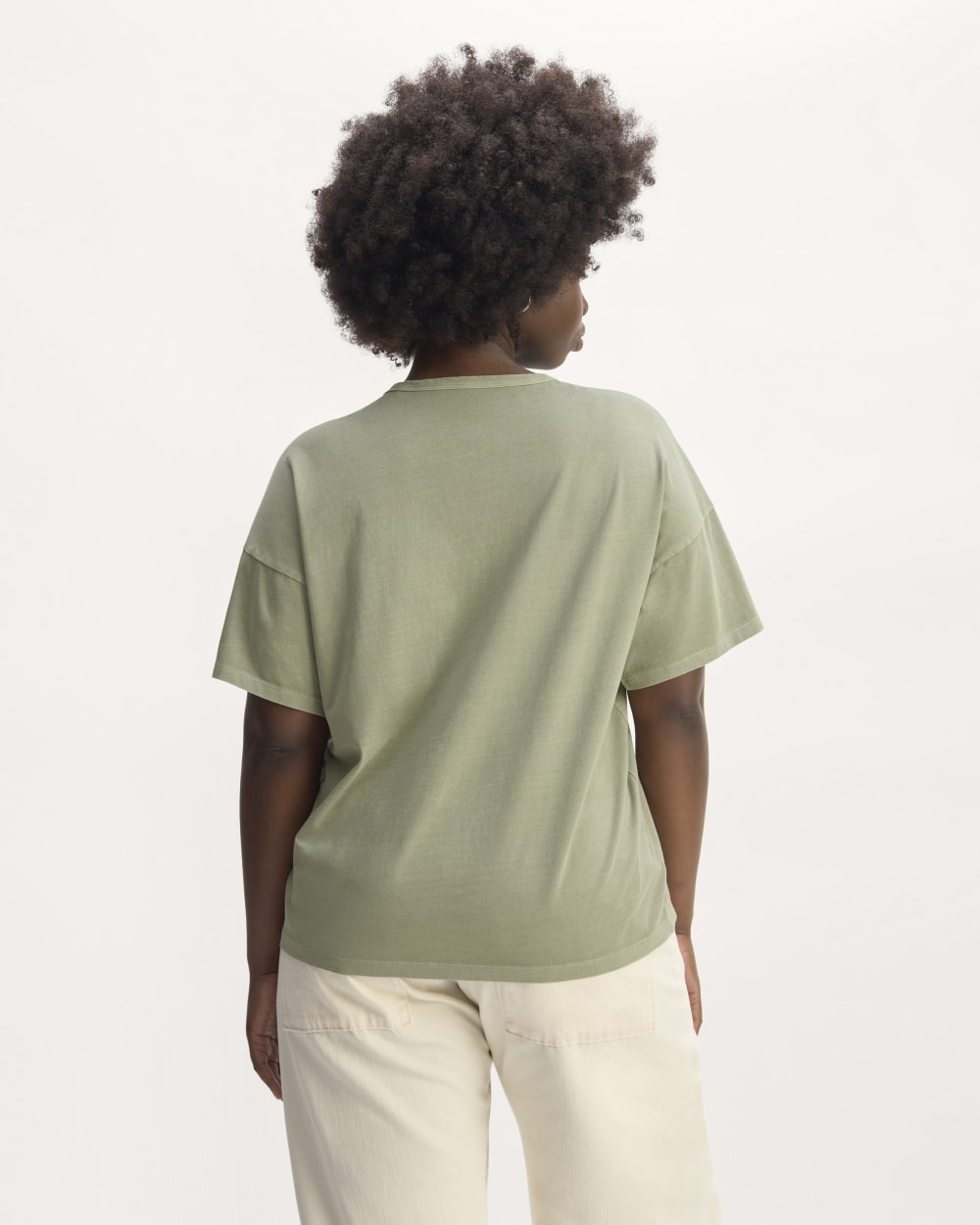 The Boyfriend Tee in Essential Cotton | Seagrass - Image 4