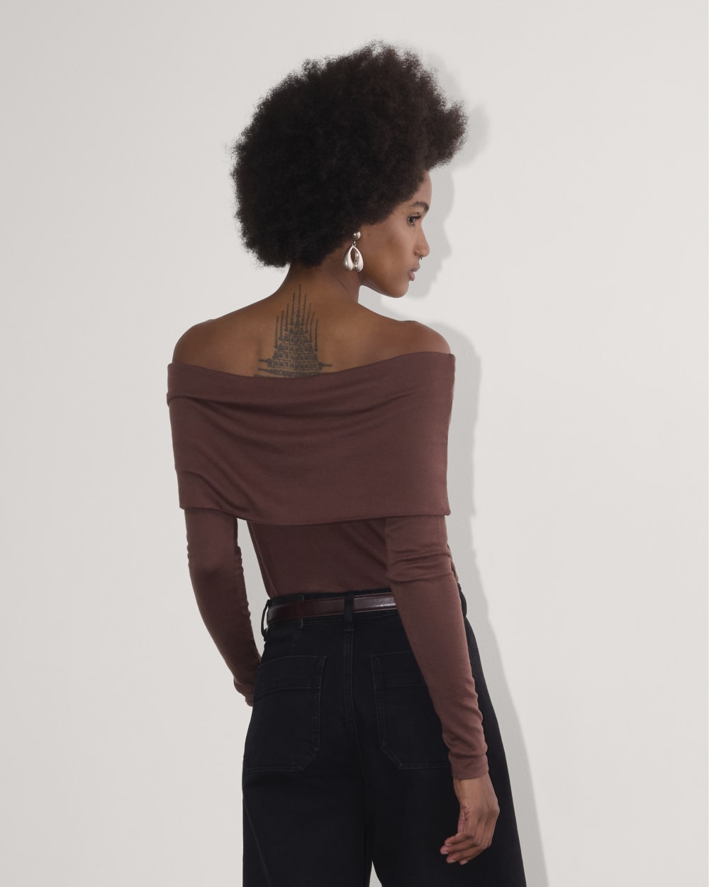 The Off-the-Shoulder Top in Butterluxe | Dark Mahogany - Image 5