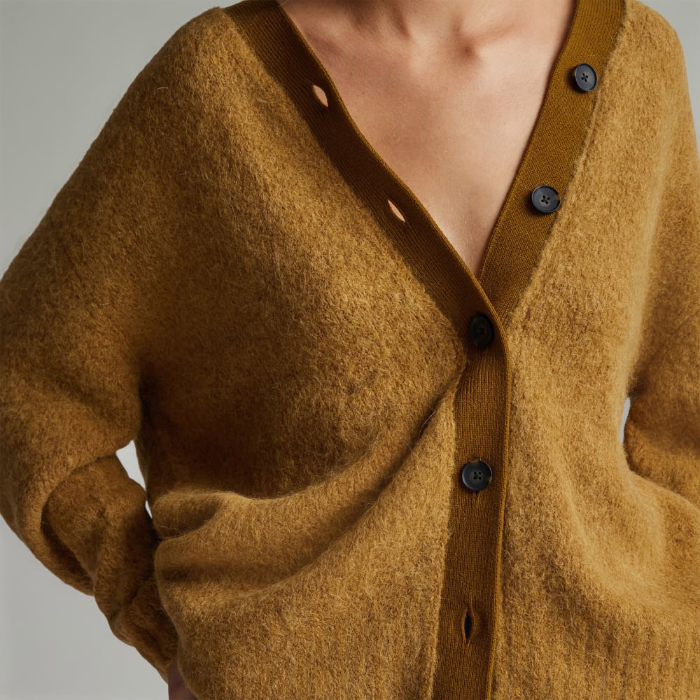 The SuperFuzz Alpaca Oversized Cardigan | Dijon - Image 4