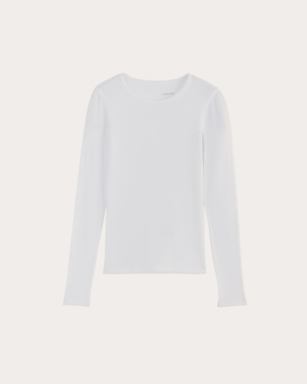 The Luxe Rib Long-Sleeve Crew | White - Image 2