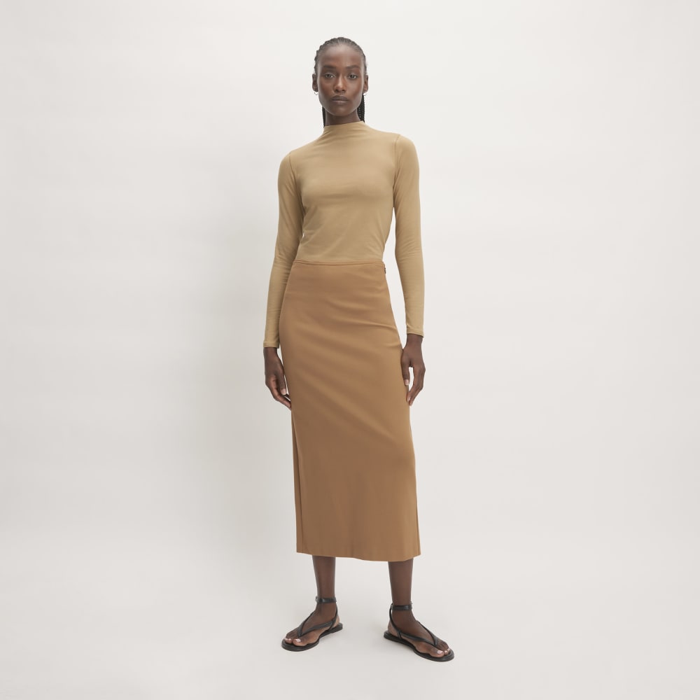 The Supima? Form Funnel Neck Tee | Tiger's Eye - Image 5