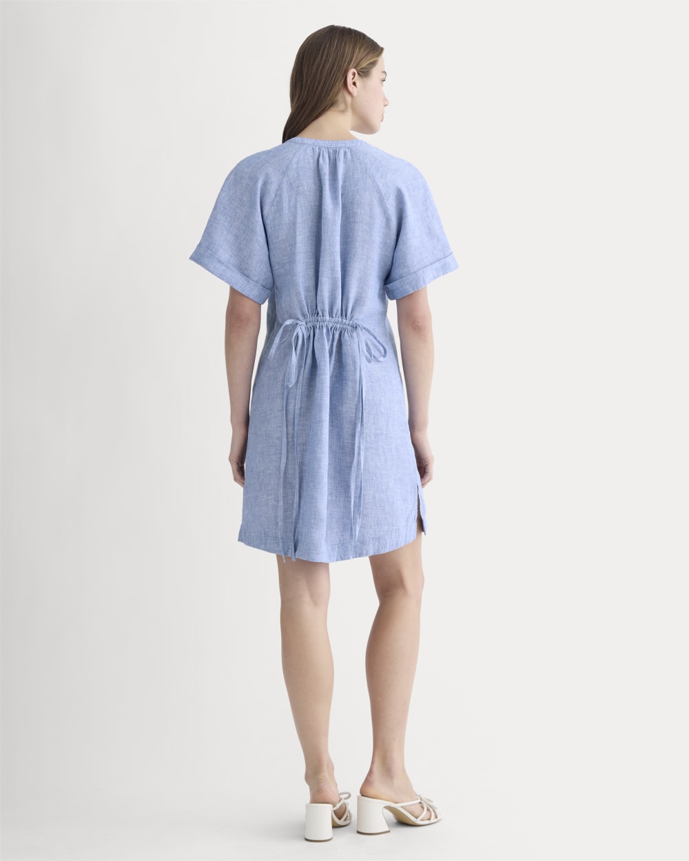 The Popover Dress in Linen | Chambray - Image 5