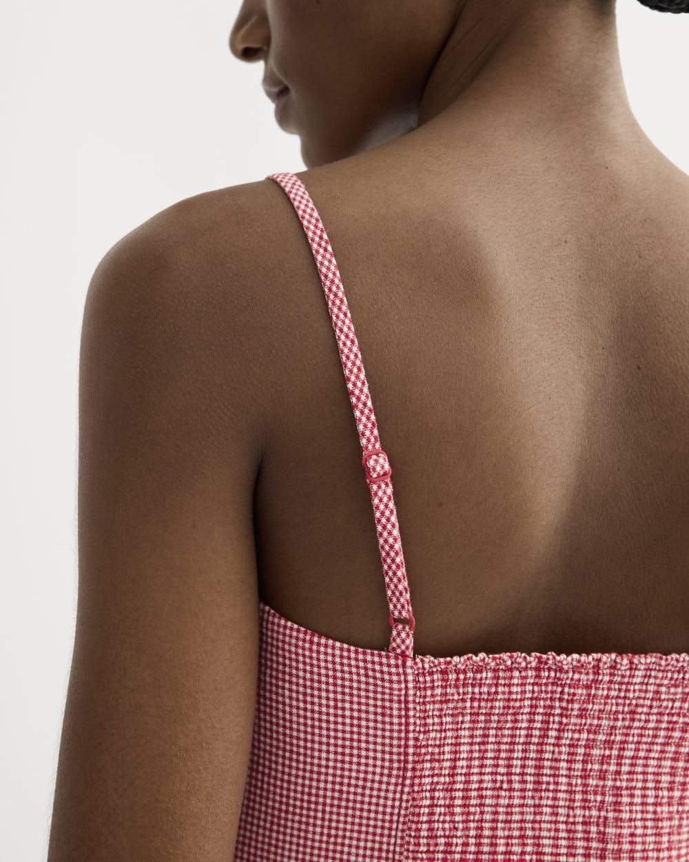 The Seamed Top in Stretch Linen | Classic Red Gingham - Image 4