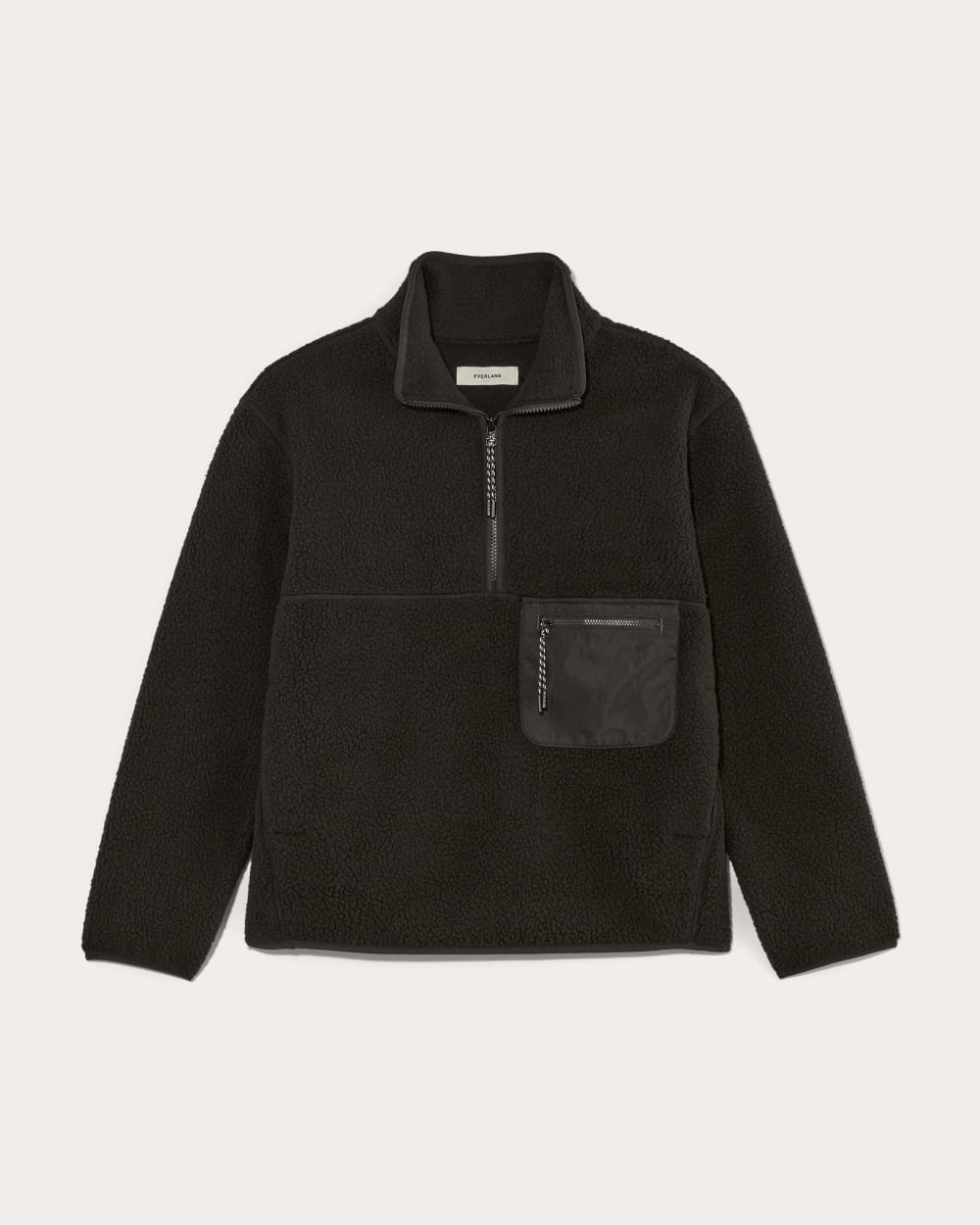 The ReNew Fleece Oversized Half-Zip | Black - Image 2