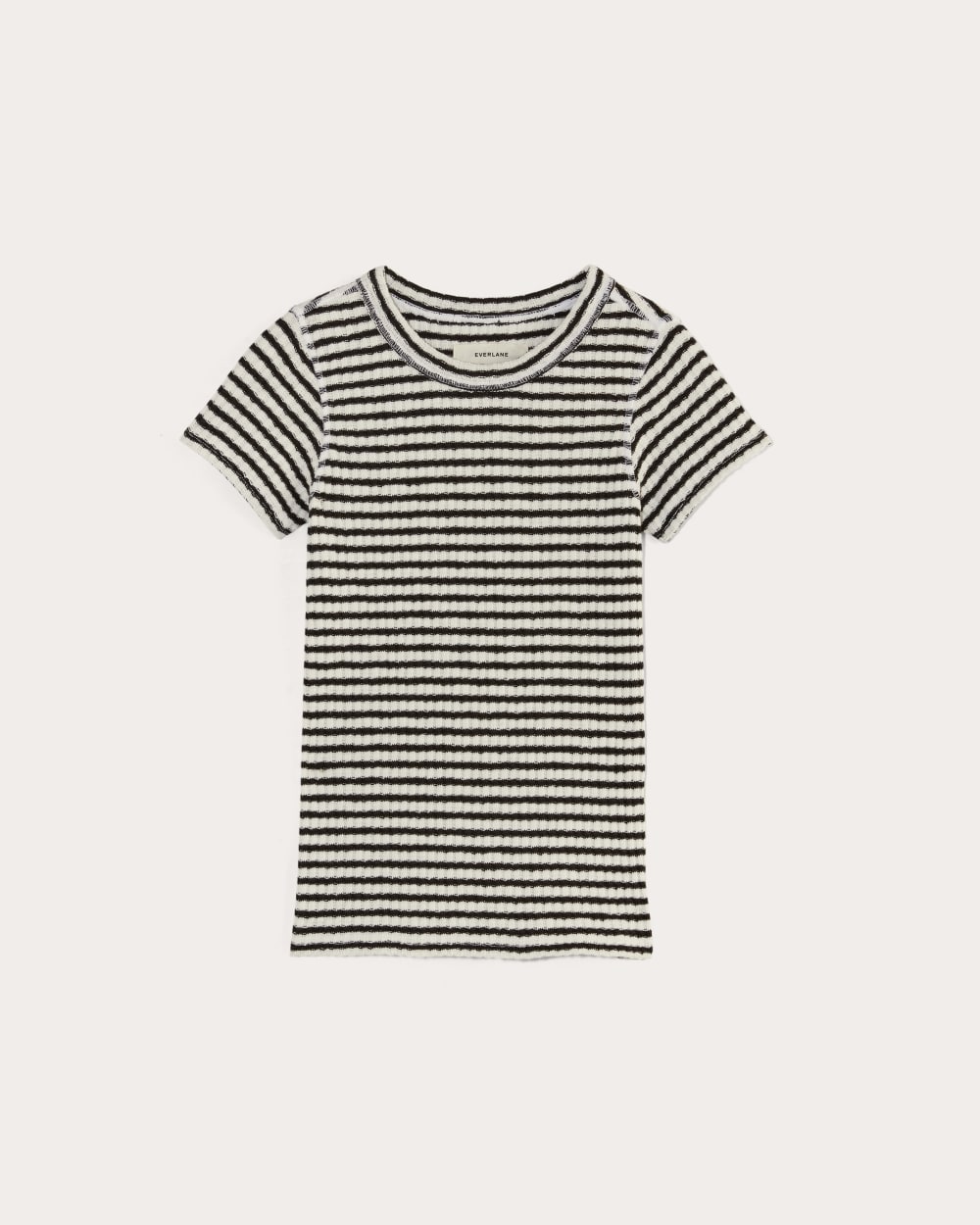 The Cozy Rib Tee | Black / Bone - Image 2
