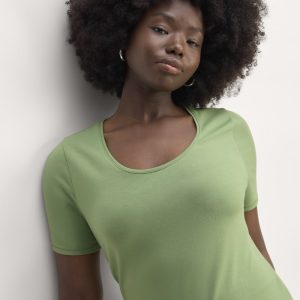 The Form Scoop-Neck Tee | Jade Green