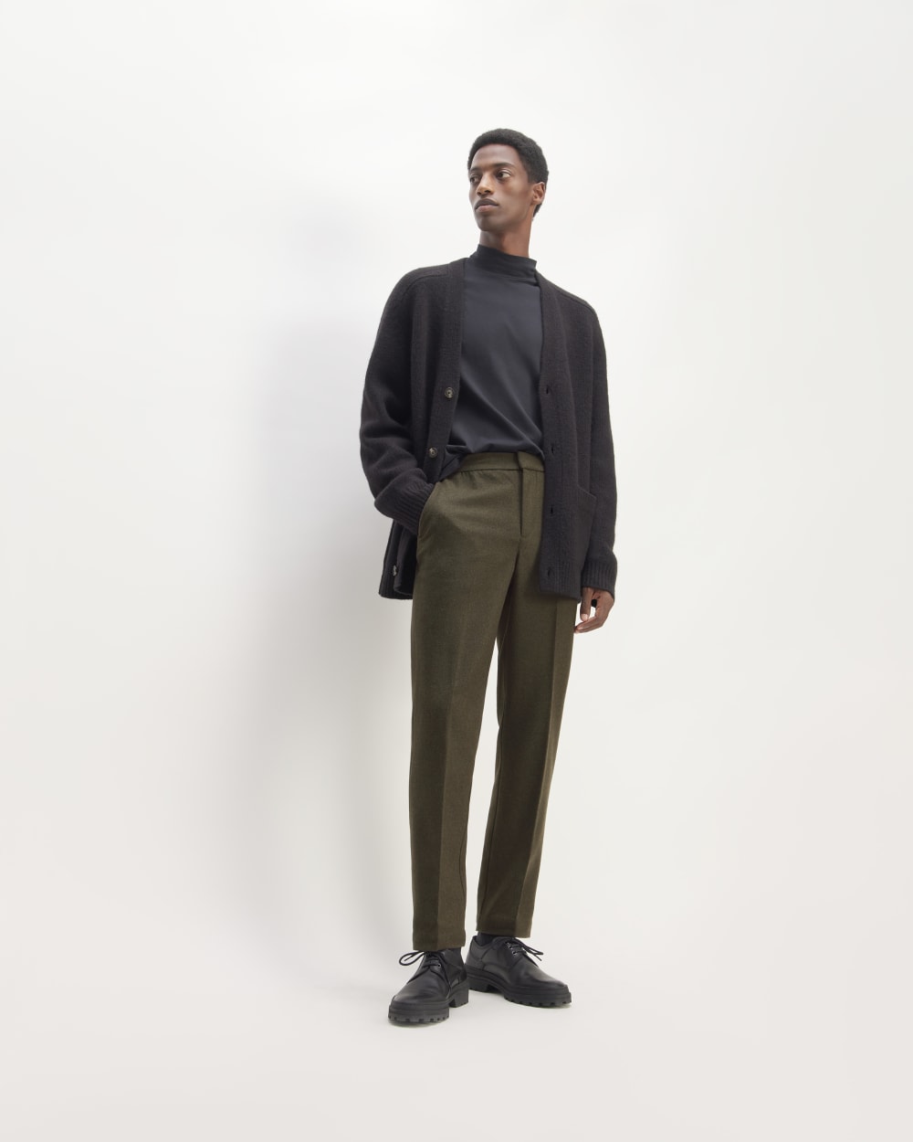 The Wool Flannel Pant | Dark Green - Image 3