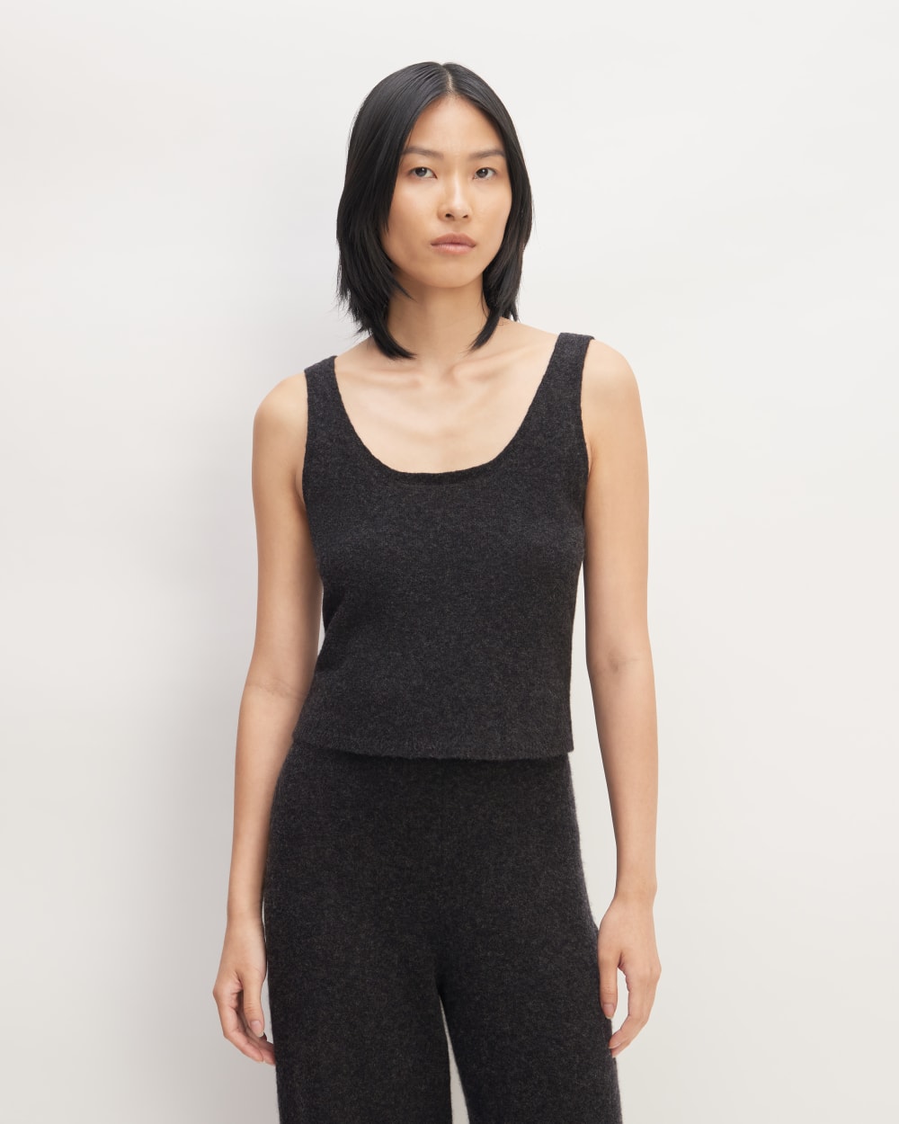The Cozy-Stretch Tank | Charcoal
