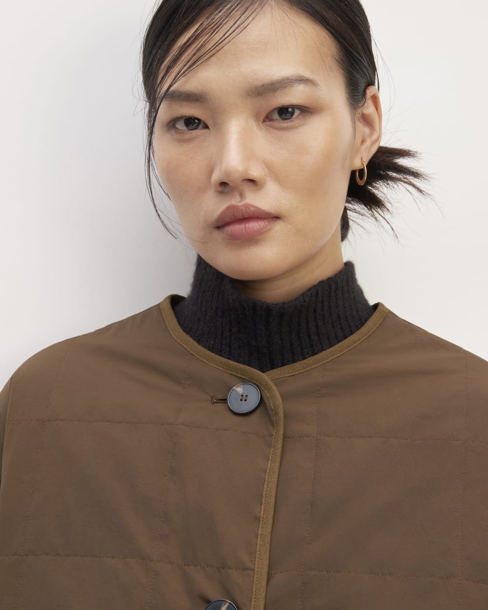 The ReNew Quilted Long Liner | Cocoa - Image 3