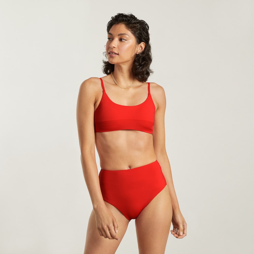 The High-Rise Hipster Bottom | Bright Red - Image 7