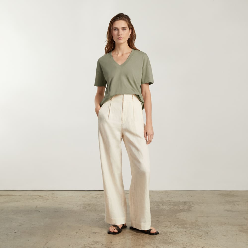The Organic Cotton Slouchy V-Neck | Reed - Image 6