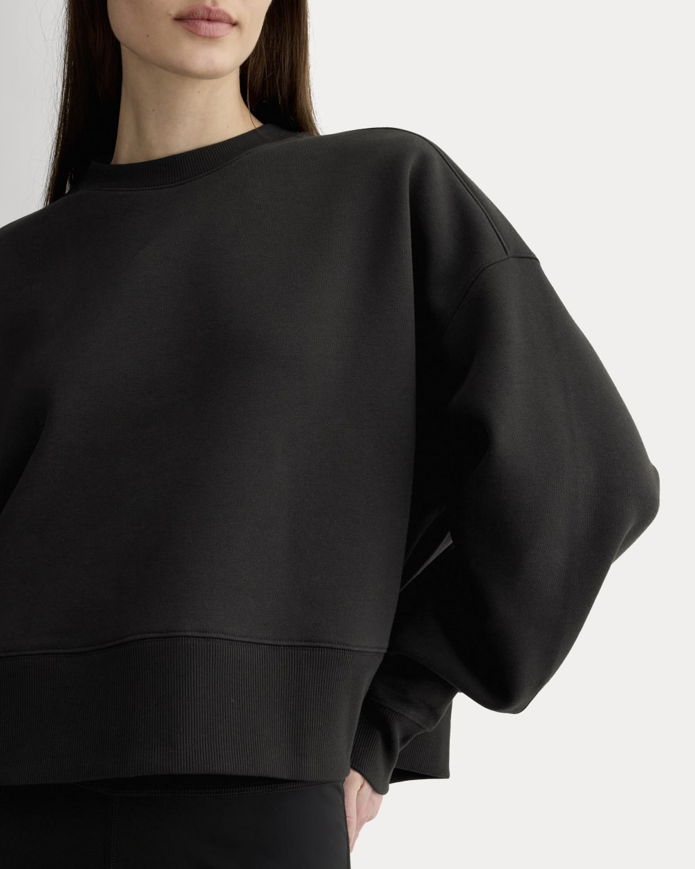 Luxe Fleece Sweatshirt | Black - Image 4