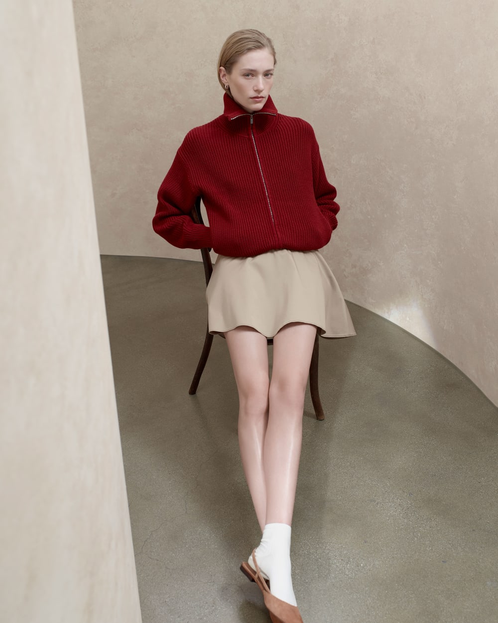 The Circle Mini Skirt | Warm Trench - Image 8