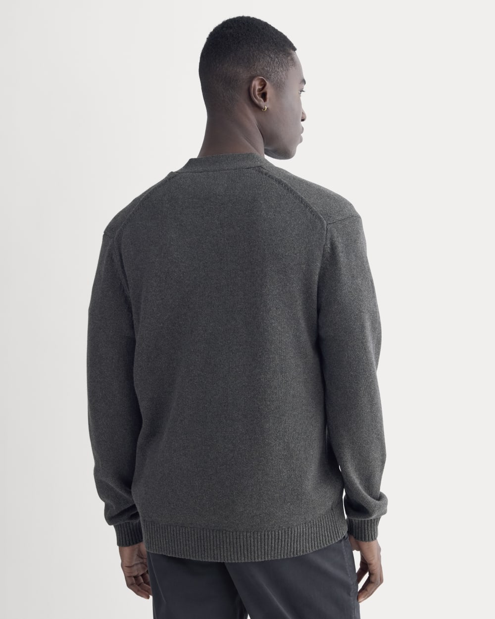 The Classic Cardigan in Everyday Cotton | Heathered Soot - Image 5