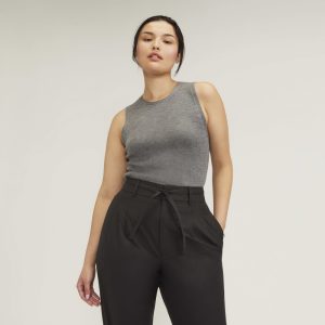 The Tank in Ultrasoft Merino | Heather Mid Grey