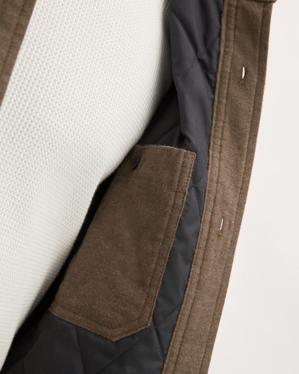 The Flannel Filled Shirt Jacket | Heathered Cocoa Brown - Image 5