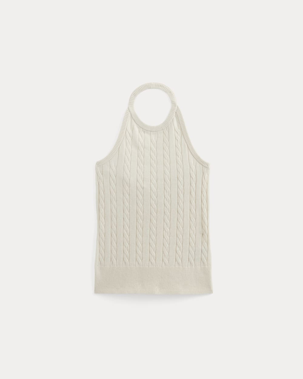 The Cable Halter in Cotton Cashmere | Birch - Image 2