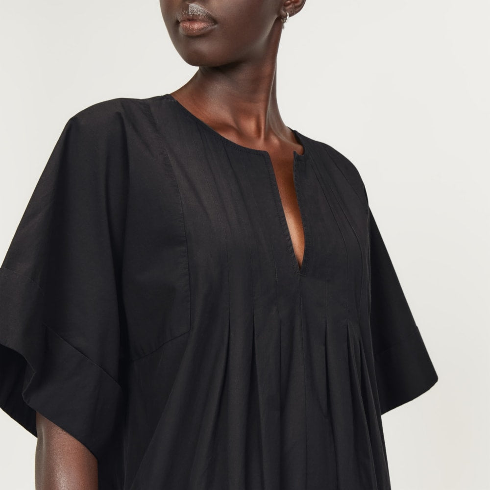 The Poplin Caftan Dress | Black - Image 4