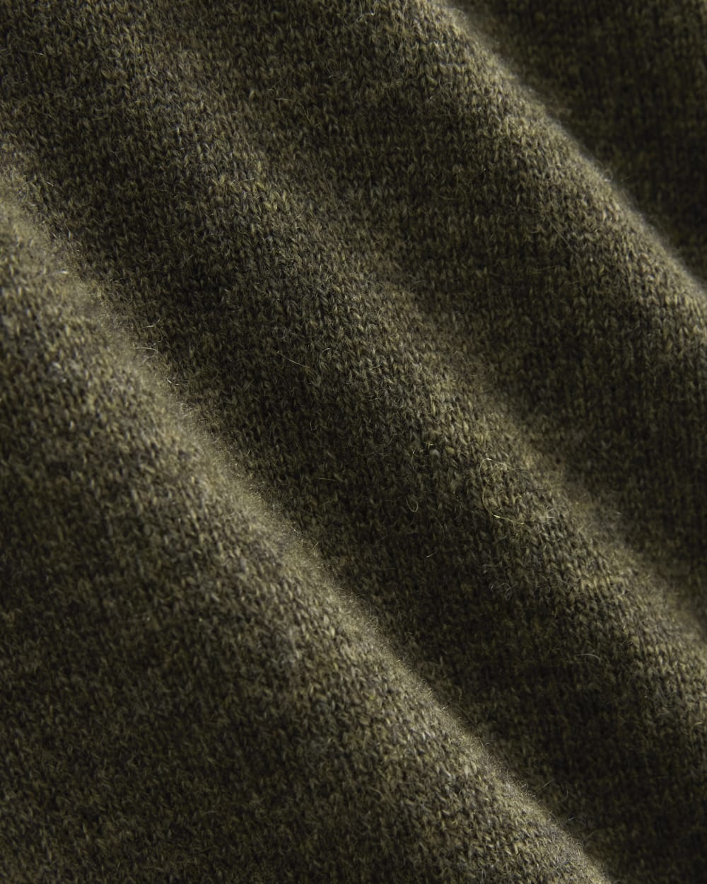 Cashmere Quarter Zip Sweater | Heathered Army Green - Image 6