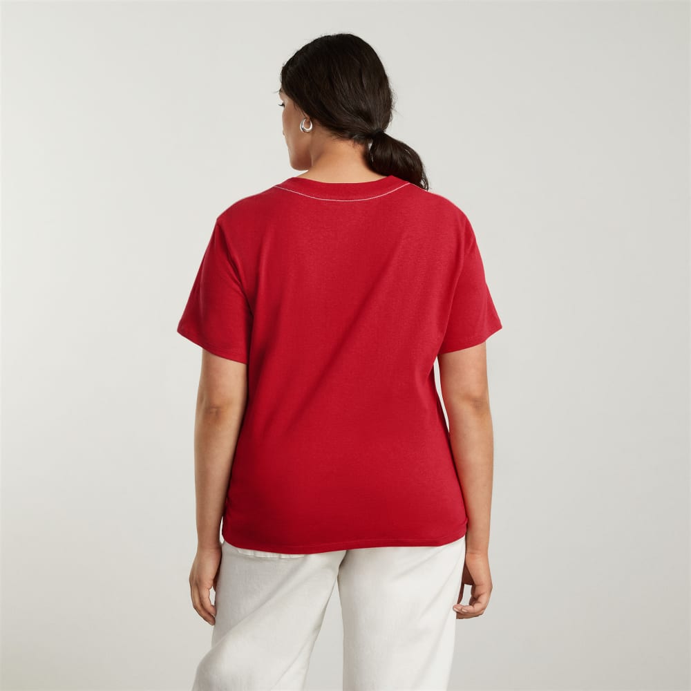 The Vintage V-Neck Hemp Tee | Goji Berry - Image 4