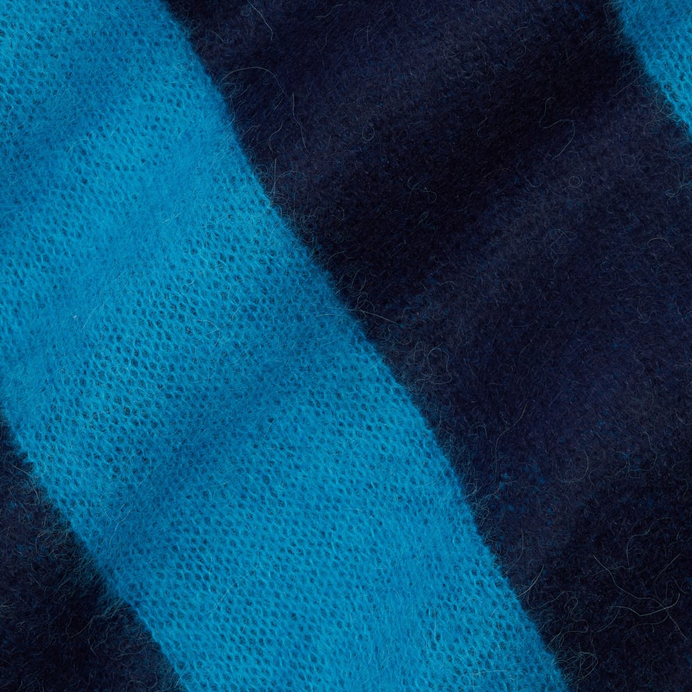 The Alpaca Patterned Scarf | Horizon Blue / Ocean Cavern - Image 3