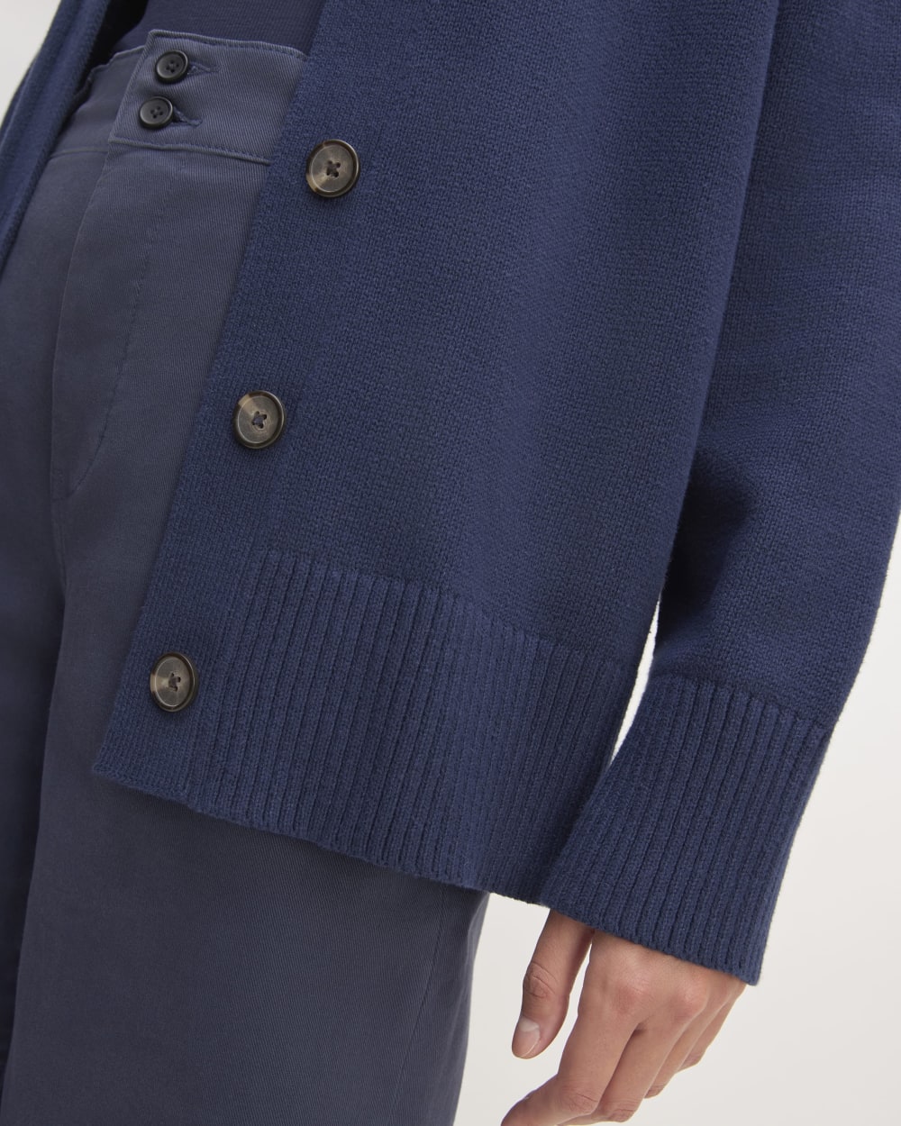 The Organic Cotton Cardigan | Navy - Image 5