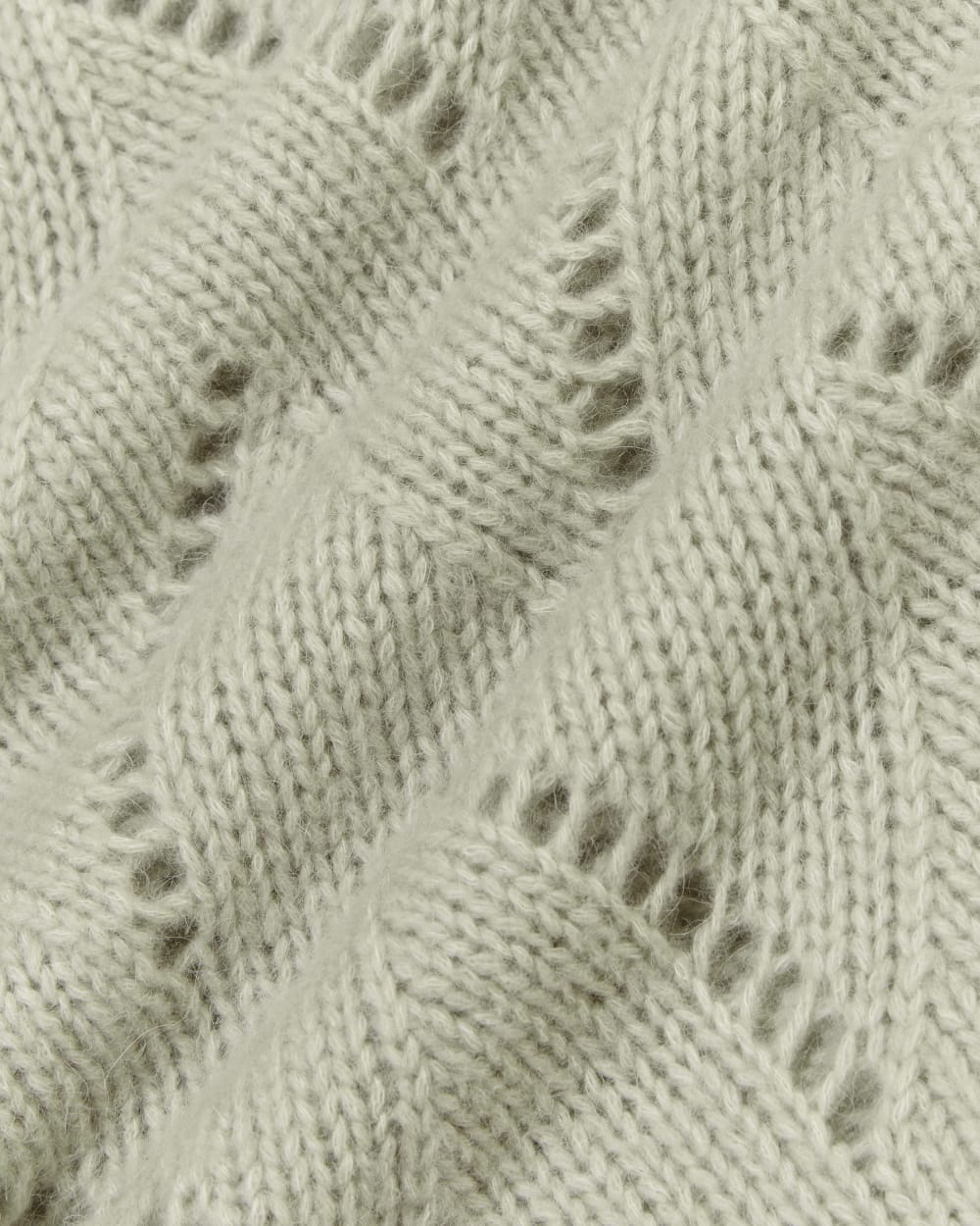 The Pointelle Sweater in Cloud | Seagrass - Image 6