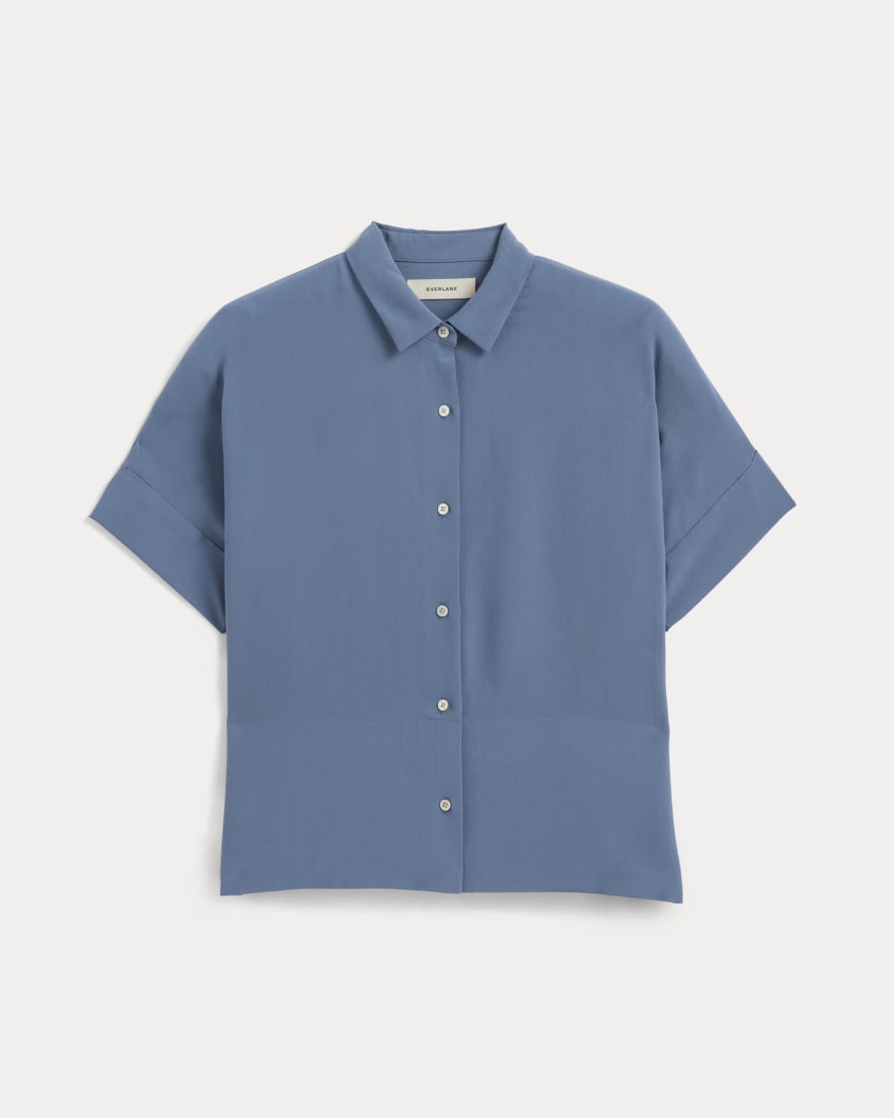 The Boxy Shirt in Washable Silk | French Blue - Image 2