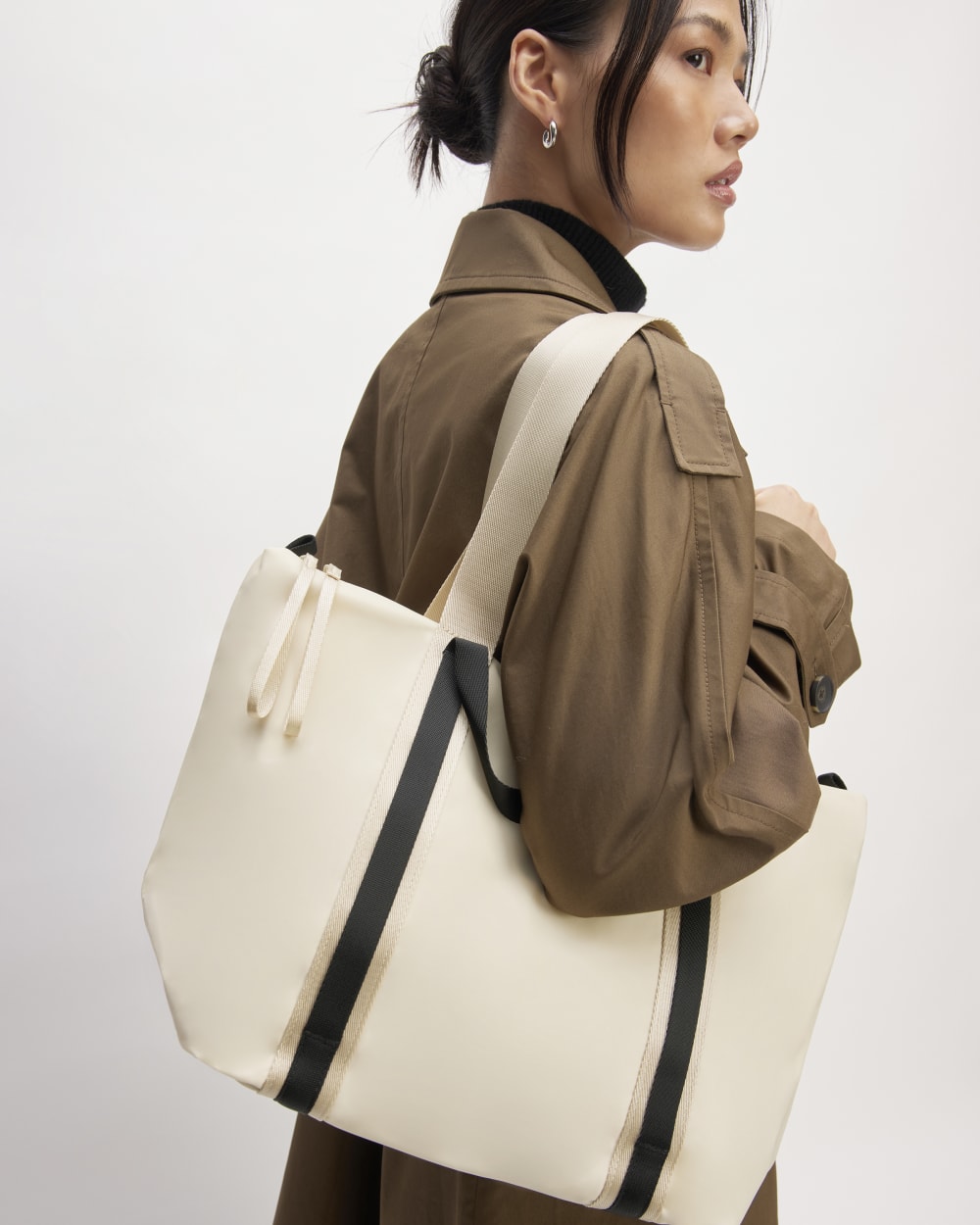 The Recycled Nylon Tote | Parchment - Image 4