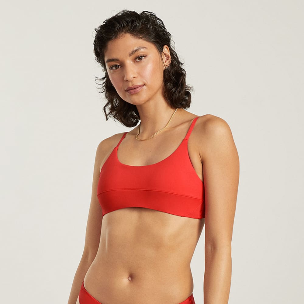 The Scoop-Neck Bikini Top | Bright Red - Image 2