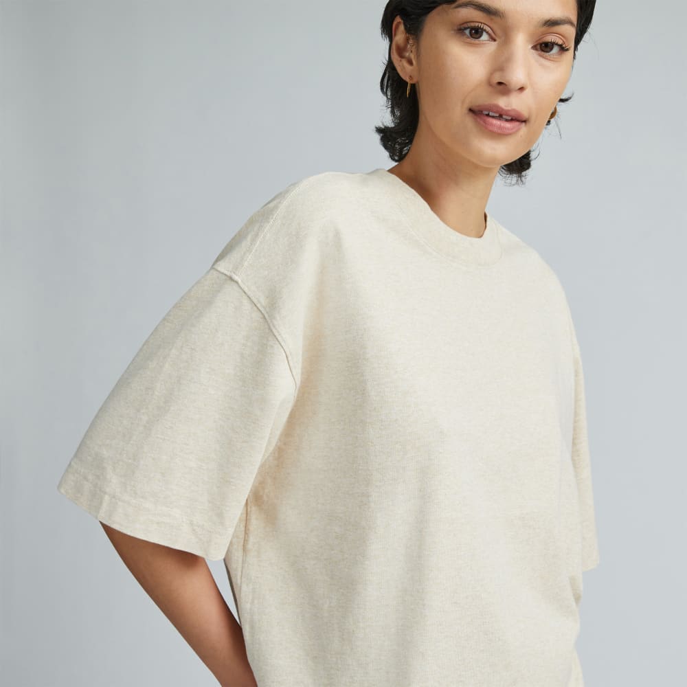 The Premium Weight Relaxed Tee | Heathered Cashew - Image 3