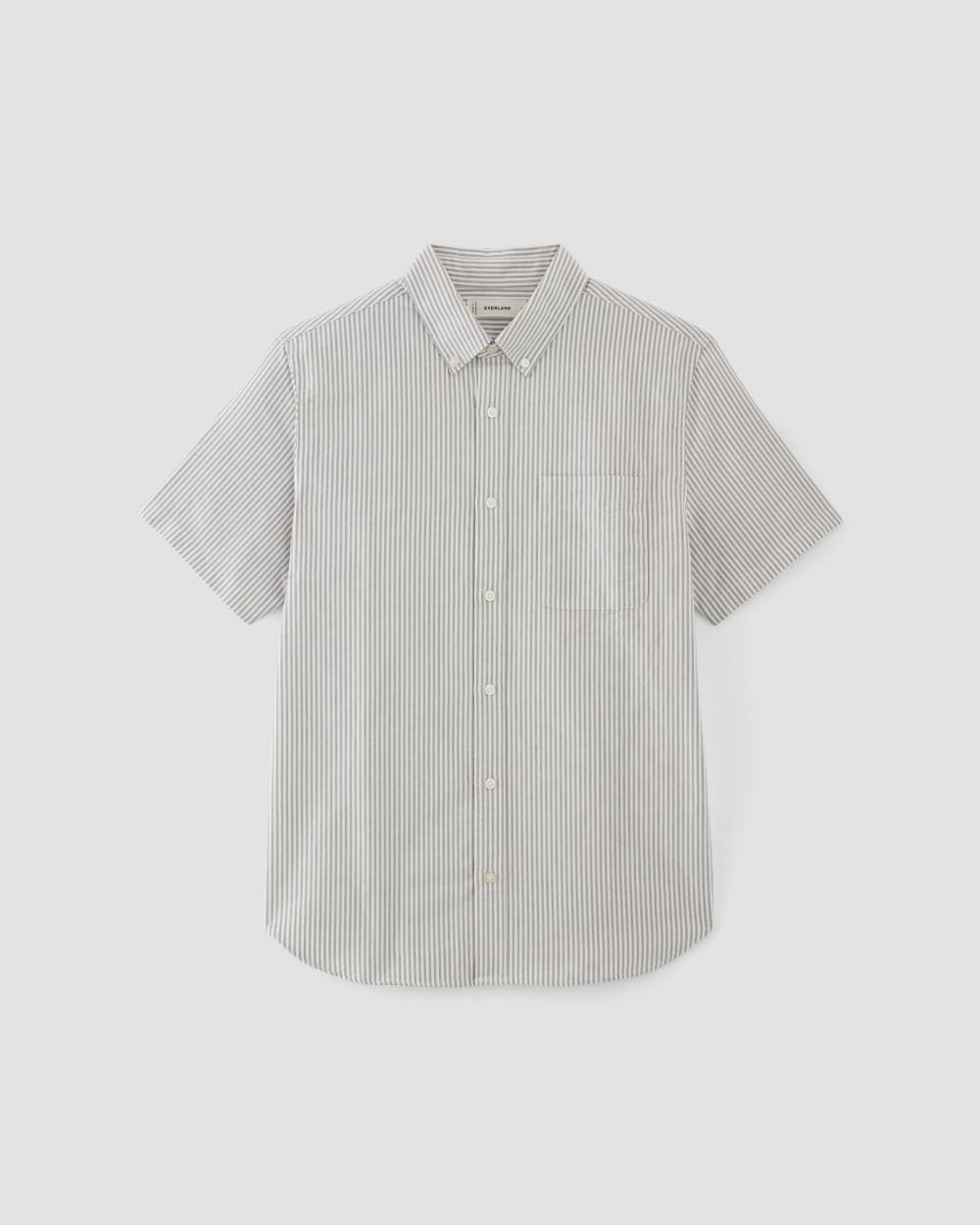 The Organic Short Sleeve Oxford Shirt | Charcoal / White - Image 2