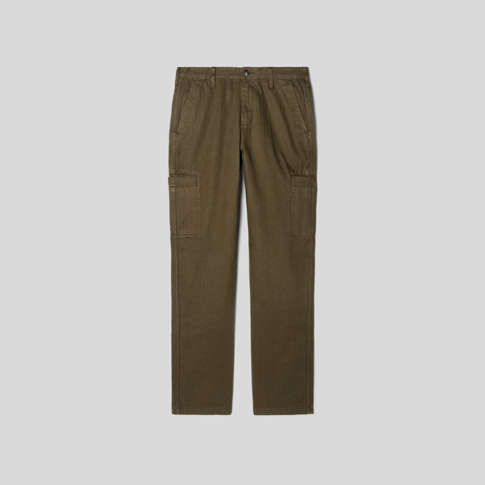 The Organic Cotton Herringbone Refined Cargo | Beech - Image 2