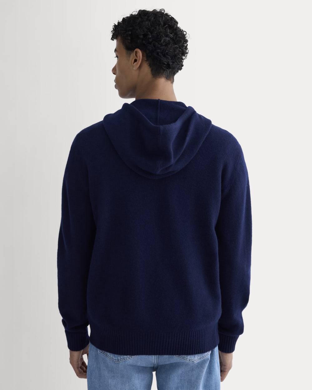 The Felted Merino Hoodie | Deep Navy - Image 3