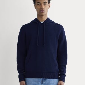 The Felted Merino Hoodie | Deep Navy