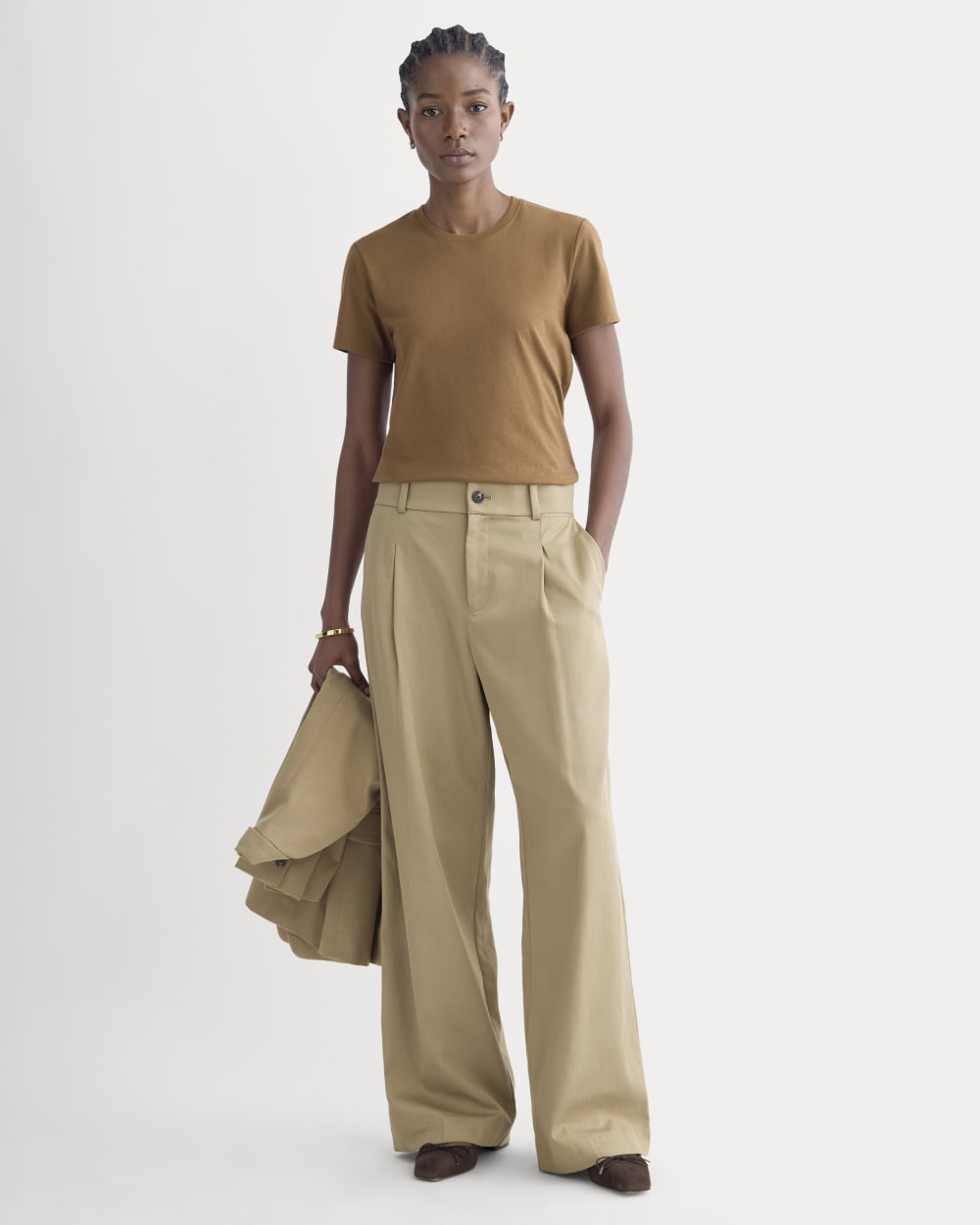 The Slim Crew in Essential Cotton | Toffee - Image 3