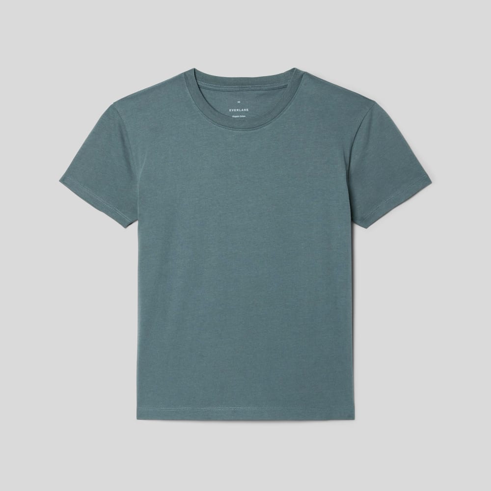 The Box-Cut Tee in Essential Cotton | Green Balsam | No Pocket - Image 2